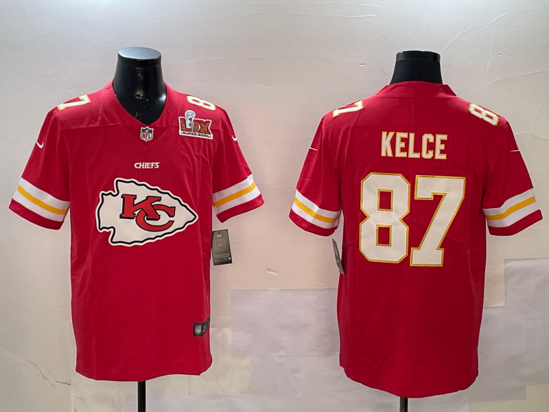 Men Kansas City Chiefs 87 Kelce red 2025 Nike Limited NFL Jersey 004